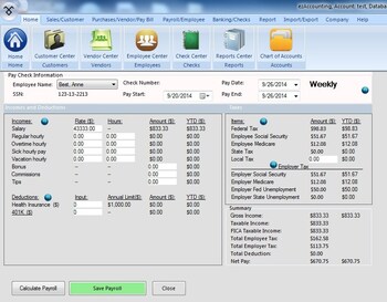 Payroll included in application