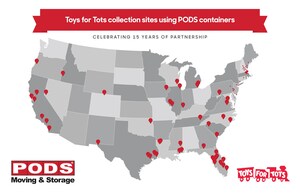 PODS® and Toys for Tots Celebrate 15-Year Collaboration Creating Holiday Memories for Children and Families in the U.S.