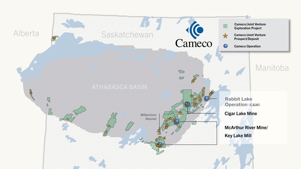 Figure 1 - Location of the Millennium deposit – Source: Cameco Corporation website (CNW Group/Uranium Royalty Corp.) Figure 1 - Location of the Millennium deposit – Source: Cameco Corporation website (CNW Group/Uranium Royalty Corp.)