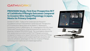 PROVISION Study, First Ever Prospective RCT of CathWorks FFRangio Outcomes Compared to Invasive Wire-based Physiology in Japan, Meets its Primary Endpoint