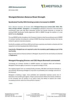 Westgold Bolsters Balance Sheet Strength (CNW Group/Westgold Resources Limited)