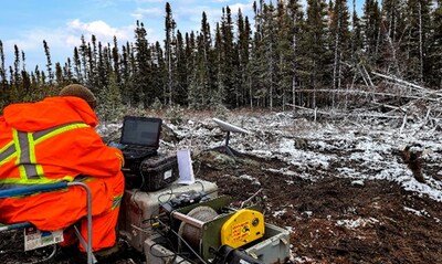 Figure 13: Televiewer survey data collection in drill hole CV24-492. (CNW Group/Patriot Battery Metals Inc.)