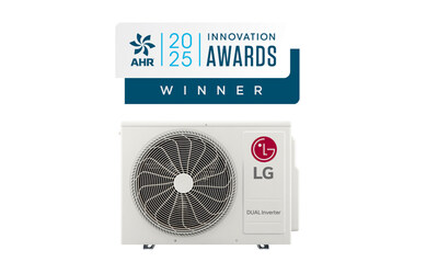 The LG Residential Cold Climate Heat Pump has been awarded the 2025 AHR Innovation Award in the Sustainable Solutions category.