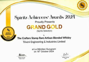 Triveni Engineering &amp; Industries Ltd. Honored at Spiritz Achievers' Awards 2024 for Premium Whisky Brands