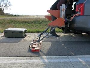 Infrasense Performs a Tie Bar Mapping Survey on Wisconsin Concrete Pavement using Ground Penetrating Radar (GPR)