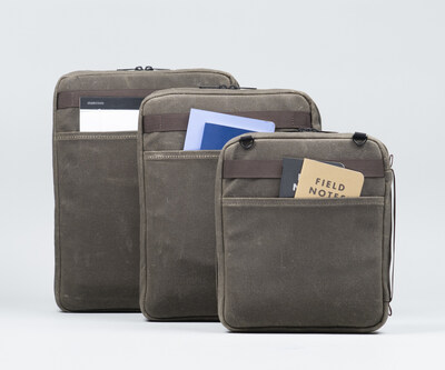 Rear side of Folios includes an open-topped pocket and a quick-grab handle