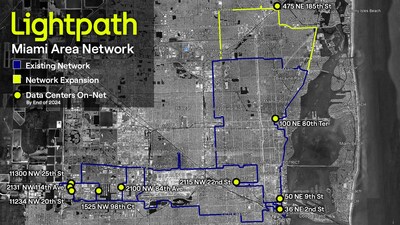 Lightpath continues aggressive expansion in Greater Miami region by adding connectivity to eight new data centers, adding 15-miles of new fiber network toward North Miami Beach and west to Miami Gardens and introducing a new RapidPath dark fiber service to area data centers. RapidPath dark fiber, with pre-spliced inter-data center fiber spans, is ready for ultra-fast deployment. Increased demand is being driven by the AI and the need for direct connectivity to cloud providers.