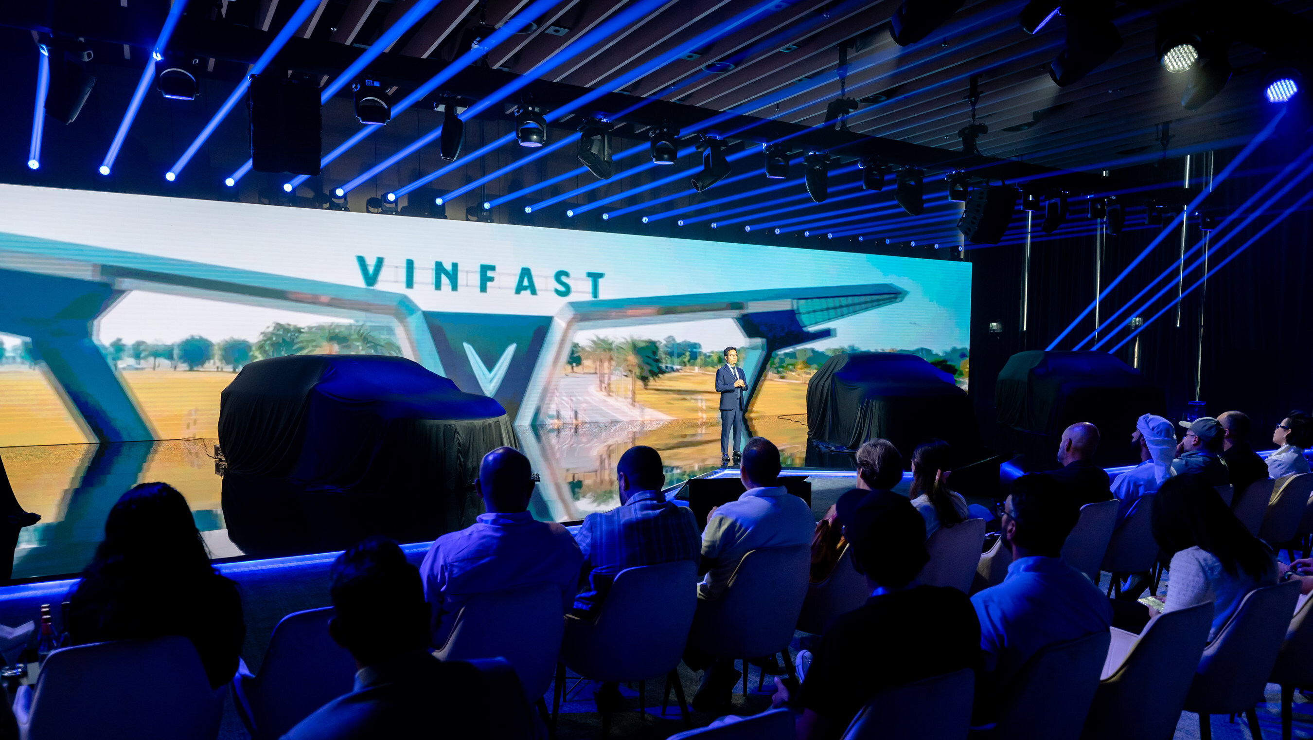 Mr. Ta Xuan Hien, VinFast Middle East CEO introducing the brand