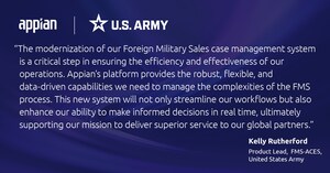 Appian Secures Subcontract with Forge Group, LLC to Modernize US Army's Foreign Military Sales Case Management System