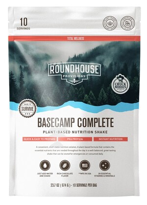 Chuck Norris' Roundhouse Provisions Announces Basecamp Complete, a Plant-Based Meal Replacement Shake