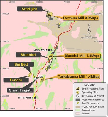 Figure 5: Murchison Location Map (CNW Group/Westgold Resources Limited)