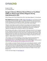 Synagro’s Norman Whitelaw Named Winner in Top Global CISOs for 2024 by Cyber Defense Magazine During CyberDefenseCon 2024