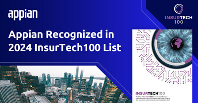 Appian Recognized in 2024 InsurTech100 List