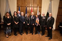 Nadia Robertson, Maryse Picard, Ian Picard, Jacques Bourgault, l’Honorable Manon Jeannotte, Inspecteur-Chef Robert Côté, Claudine Roy, Bruno Marchand, André Lévesque, Marc Tassé (CNW Group/Cabinet du lieutenant-gouverneur)