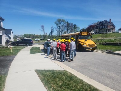 Frederick County Career Tech Day Students with All Around Plumbing employees