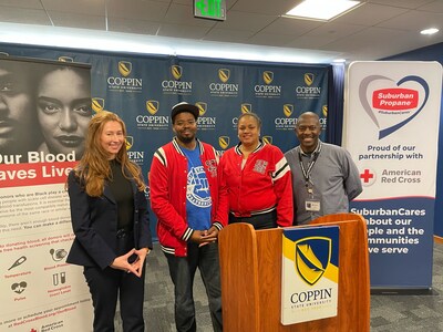 Michelle Karpilovsky, Suburban Propane; Omowumi Oni-Dandridge, David Dandridge Jr., Luke Anderson, Emerging Markets Account Manager, Sickle Cell Initiative, American Red Cross