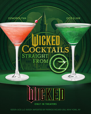 Wicked-inspired cocktails - Ozmopolitan and Oz's Elixir - available through Dec. 31 at Bonefish Grill