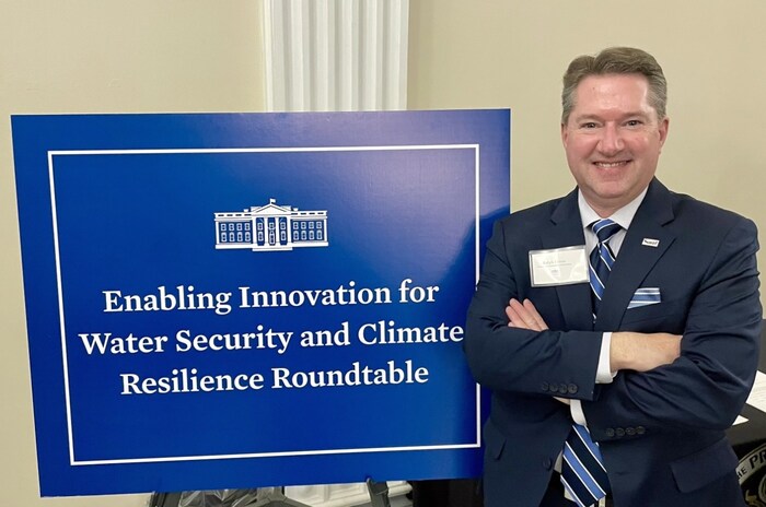 WEF Executive Director, Ralph Exton, joined other national leaders at the White House's roundtable on water security and climate resilience, on October 31, 2024.