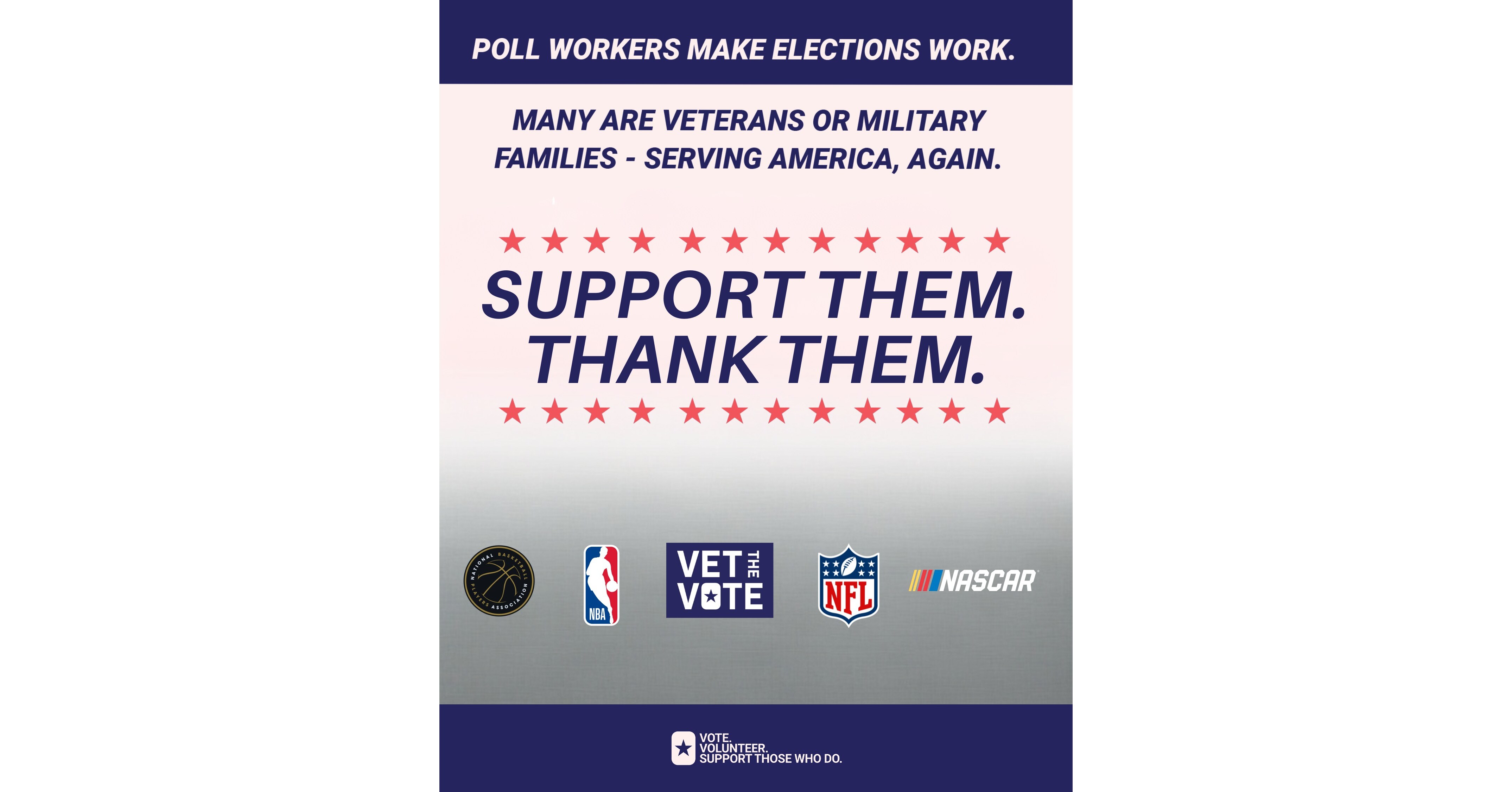 VETERANS AND PROFESSIONAL SPORTS UNITE TO STRENGTHEN AMERICAN ELECTIONS