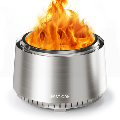East Oak Fuoco 21-inch fire pit delivers generous heat in an ultra-smokeless design