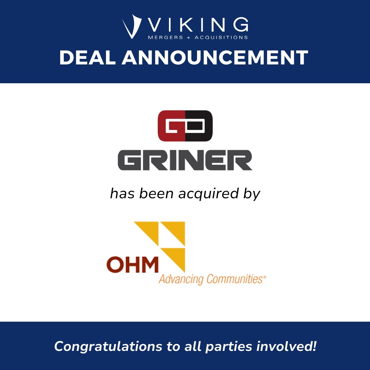 OHM Advisors Acquires Griner Engineering, Inc., Expanding Presence in Southern United States