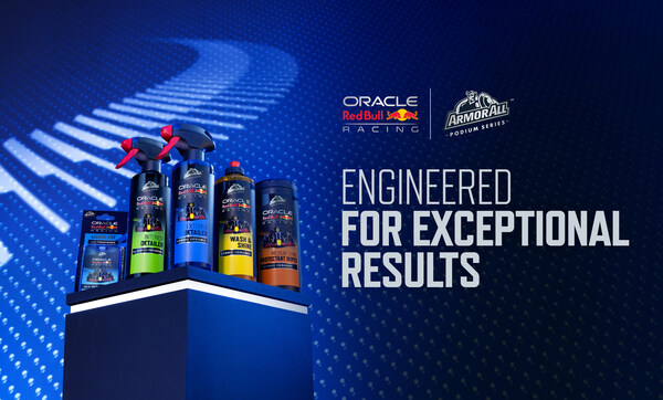 The Armor All Podium Series is a full spectrum of premium automotive appearance and air freshener products developed in partnership with Oracle Red Bull Racing.