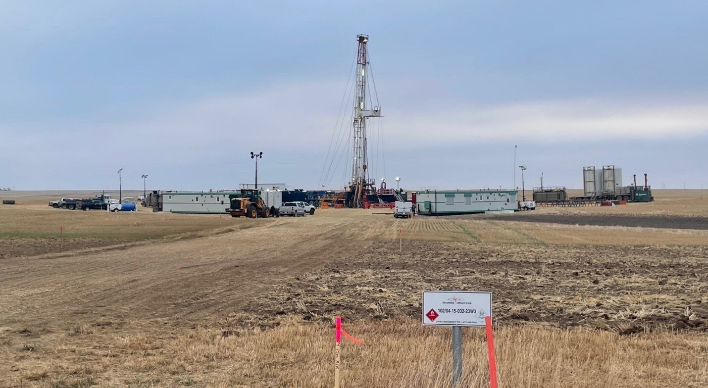 Figure 1 – 4-15 Well Picture Taken November 3, 2024 (CNW Group/Grounded Lithium Corp.) Figure 1 – 4-15 Well Picture Taken November 3, 2024 (CNW Group/Grounded Lithium Corp.)