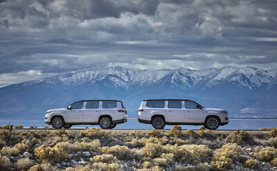 Now starting at a Manufacturer’s Suggested Retail Price of <money>$59,945</money>, Jeep® Wagoneer and Jeep Grand Wagoneer usher in 2025 with a suite of new standard features and significant price reductions across the lineup, enhancing their legacy of American craftsmanship, an exceptional driving experience, unrivaled capability, and state-of-the-art technology. (PRNewsfoto/Stellantis)