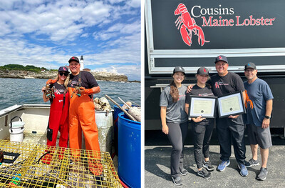 New Cousins Maine Lobster franchisees Mandy Ottesen and Damon Cole completed new franchisee training in Casco Bay, Maine and Nashville, TN.