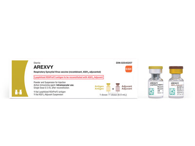 Expanded age indication for GSK’s AREXVY, the first respiratory syncytial virus (RSV) vaccine approved in Canada for adults aged 50-59 at increased risk (CNW Group/GlaxoSmithKline Inc.)