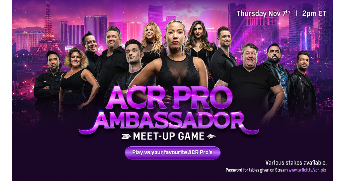 Play and Watch Poker Pros in Action During ACR Poker’s Exclusive Meet-Up Game This Thursday