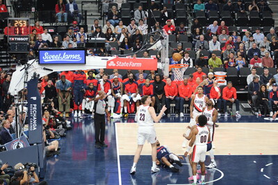 Sweet James logo showcased at an LA Clippers Game at Intuit Dome