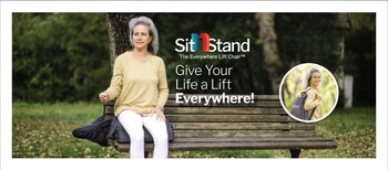 Experience safe and independent standing and sitting with SitnStand, the portable lift chair.