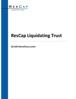 ResCap Liquidating Trust Announces Posting of Q3 2024 Financial Statements