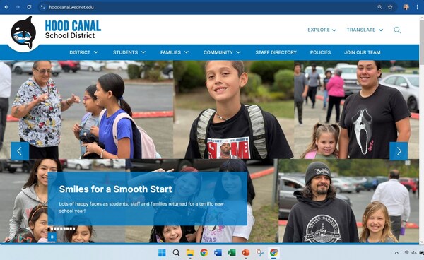 The Hood Canal School District website, awarded best in its category, offers a user-friendly, engaging platform to connect students, families, and the community.