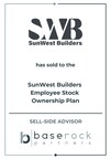 BaseRock Partners announces the sale of SunWest Builders to an Employee Stock Ownership Plan (ESOP)