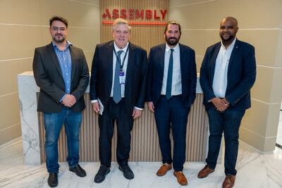 Photo of Assembly team welcoming Mark Penn, Chairman & CEO, Stagwell at new Assembly office space at the Tatweer Towers.