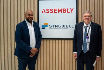 Photo of Assembly team welcoming Mark Penn, Chairman & CEO, Stagwell at new Assembly office space at the Tatweer Towers.