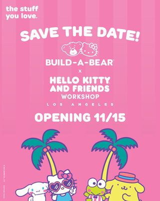 Build-A-Bear Workshop is excited to announce the official opening of the first ever Build-A-Bear x Hello Kitty® and Friends Workshop on November 15, 2024, at the renowned Westfield Century City in Los Angeles.