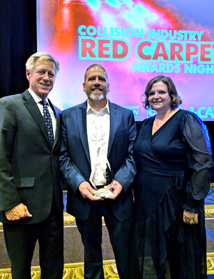 The Jeff Silver Award was presented to Jared Nicholson of Collision Leaders, by John Van Alstyne, I-CAR’s CEO & President.