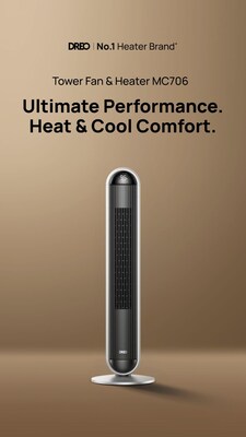 <div>No.1 Fan & Heater Brand DREO Introduces the Ultimate 2-in-1 Tower Fan and Heater MC706 with Auto-Shift PTC Technology</div>