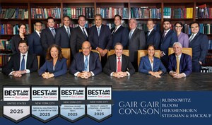 Gair, Gair, Conason, Rubinowitz, Bloom, Hershenhorn, Steigman &amp; Mackauf Earns Metropolitan Tier 1 Ranking in 2025 "Best Law Firms" for New York City