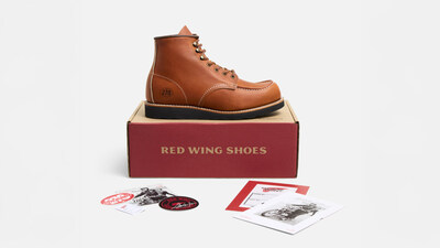 The limited edition Classic Moc, custom-made and inspired by Steve McQueen’s original pair of Red Wings.