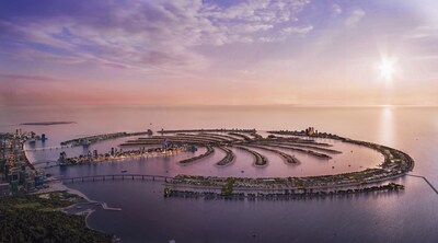 Palm Jebel Ali Aerial Render