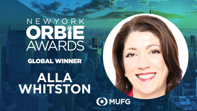 Global ORBIE Winner, Alla Whitston of MUFG Bank Ltd