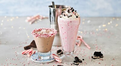 The Tipsy Santa cocktail and OREO® Candy Cane Milkshake are available at participating Red Robin restaurants all season long! Must be 21 years of age or older to purchase or consume alcohol.