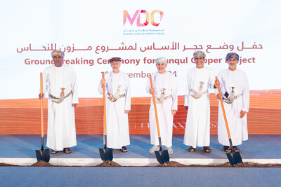 Groundbreaking ceremony of the Mazoon Copper Project - the largest integrated copper concentrate production project in the Sultanate of Oman - in the presence of His Excellency Abdul Salam bin Mohammed Al-Murshidi, Chairman of the Oman Investment Authority (OIA).