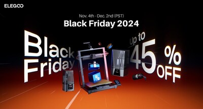 Elegoo has kicked off its much-anticipated Black Friday sale, running from November 4 to December 2, 2024 (PST). (PRNewsfoto/ELEGOO)