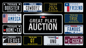 My Plates Great License Plate Auction 2024 showcases 50 unique messages.