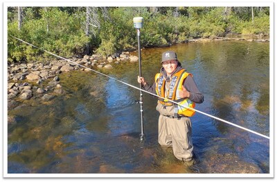 Figure 1: Field technicians undertaking hydrology and fisheries work in the Project Study area. (CNW Group/Patriot Battery Metals Inc.)